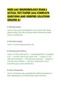 NURS 5357 NEUROBIOLOGY EXAM 3&NewLine;ACTUAL TEST PAPER 2026 COMPLETE&NewLine;QUESTIONS AND VERIFIED SOLUTIONS&NewLine;GRADED A&plus;