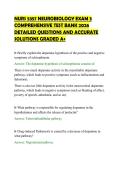 NURS 5357 NEUROBIOLOGY EXAM 3&NewLine;COMPREHENSIVE TEST BANK 2026&NewLine;DETAILED QUESTIONS AND ACCURATE&NewLine;SOLUTIONS GRADED A&plus;