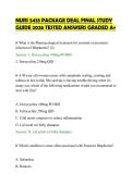 NURS 5433 PACKAGE DEAL FINAL STUDY&NewLine;GUIDE 2026 TESTED ANSWERS GRADED A&plus;
