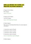 NURS 5433 REVIEW TEST PAPER 2026&NewLine;PRACTICE SOLUTIONS GRADED A&plus;&NewLine;