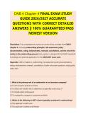 CAIB 4 Chapter 4 FINAL EXAM STUDY &NewLine;GUIDE 2026&sol;2027 ACCURATE &NewLine;QUESTIONS WITH CORRECT DETAILED &NewLine;ANSWERS &vert;&vert; 100&percnt; GUARANTEED PASS &NewLine;NEWEST VERSION 