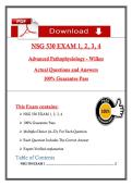 NSG 530 Exams 1&ndash;4 &vert; Advanced Pathophysiology &ndash; Wilkes &vert; 2026&sol;2027 Questions & Answers &vert; PDF