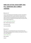 NURS 6531 ACTUAL EXAM SCRIPT 2026&NewLine;FULL QUESTIONS AND CORRECT&NewLine;ANSWERS&NewLine;