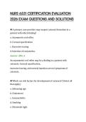 NURS 6531 CERTIFICATION EVALUATION&NewLine;2026 EXAM QUESTIONS AND SOLUTIONS