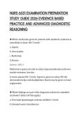 NURS 6531 EXAMINATION PREPARATION&NewLine;STUDY GUIDE 2026 EVIDENCE BASED&NewLine;PRACTICE AND ADVANCED DIAGNOSTIC&NewLine;REASONING&NewLine;