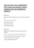NURS 6531 FINAL EXAM COMPREHENSIVE&NewLine;STUDY GUIDE 2026 ADVANCED CLINICAL&NewLine;PHARMACOLOGY AND THERAPEUTICS&NewLine;PRINCIPLES