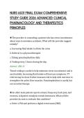 NURS 6531 FINAL EXAM COMPREHENSIVE&NewLine;STUDY GUIDE 2026 ADVANCED CLINICAL&NewLine;PHARMACOLOGY AND THERAPEUTICS&NewLine;PRINCIPLES&NewLine;