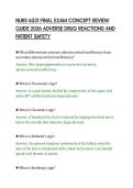 NURS 6531 FINAL EXAM CONCEPT REVIEW&NewLine;GUIDE 2026 ADVERSE DRUG REACTIONS AND&NewLine;PATIENT SAFETY