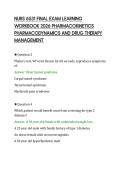 NURS 6531 FINAL EXAM LEARNING&NewLine;WORKBOOK 2026 PHARMACOKINETICS&NewLine;PHARMACODYNAMICS AND DRUG THERAPY&NewLine;MANAGEMENT&NewLine;