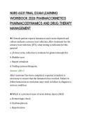 NURS 6531 FINAL EXAM LEARNING&NewLine;WORKBOOK 2026 PHARMACOKINETICS&NewLine;PHARMACODYNAMICS AND DRUG THERAPY&NewLine;MANAGEMENT