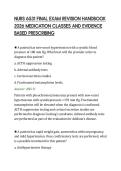 NURS 6531 FINAL EXAM REVISION HANDBOOK&NewLine;2026 MEDICATION CLASSES AND EVIDENCE&NewLine;BASED PRESCRIBING
