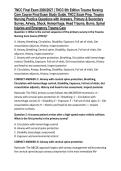 TNCC Final Exam 2026&sol;2027 &vert; TNCC 9th Edition Trauma Nursing Core Course Final Exam Study Guide&comma; TNCC Exam Prep&comma; Trauma Nursing Practice Questions with Answers&comma; Primary & Secondary Survey&comma; Airway&comma; Shock&comma; Hemorrhage&comma; Head Trauma&comma; Burns&comma; Spinal Injuries and 