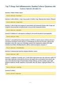 Top 75 Drugs Anti-Inflammatories&comma; Random Leftover Questions with&NewLine;Correct Answers &lpar;Grade A&plus;&rpar;