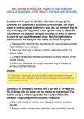MFT LAW AND ETHICS EXAM - COMPLETE QUESTIONS AND&NewLine;DETAILED SOLUTIONS LATEST UPDATE THIS YEAR JUST RELEASED