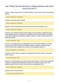 Top 75 Drugs Thyroid&comma; Electrolyte&comma; & Allergy Questions with Correct&NewLine;Answers &lpar;Grade A&plus;&rpar;