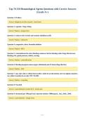 Top 76-150 Hematological Agents Questions with Correct Answers&NewLine;&lpar;Grade A&plus;&rpar;