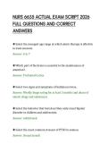 NURS 6635 ACTUAL EXAM SCRIPT 2026&NewLine;FULL QUESTIONS AND CORRECT&NewLine;ANSWERS&NewLine;