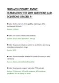 NURS 6635 COMPREHENSIVE&NewLine;EXAMINATION TEST 2026 QUESTIONS AND&NewLine;SOLUTIONS GRADED A&plus;