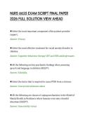 NURS 6635 EXAM SCRIPT FINAL PAPER&NewLine;2026 FULL SOLUTION VIEW AHEAD&NewLine;