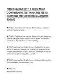 NURS C475 CARE OF THE OLDER ADULT&NewLine;COMPREHENSIVE TEST PAPER 2026 TESTED&NewLine;QUESTIONS AND SOLUTIONS GUARANTEED&NewLine;TO PASS&NewLine;
