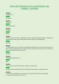 ENGL 2325 UPDATED ACTUAL QUESTIONS AND&NewLine;CORRECT ANSWERS