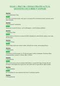 EXAM 1 - PHLT 304 - CIZMAS UPDATED ACTUAL&NewLine;QUESTIONS AND CORRECT ANSWERS