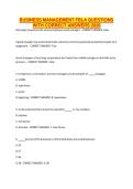 BUSINESS MANAGEMENT FBLA QUESTIONS WITH CORRECT ANSWERS 2026
