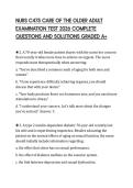 NURS C475 CARE OF THE OLDER ADULT&NewLine;EXAMINATION TEST 2026 COMPLETE&NewLine;QUESTIONS AND SOLUTIONS GRADED A&plus;&NewLine;