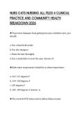 NURS C475 NURSING ALL FILES 4 CLINICAL&NewLine;PRACTICE AND COMMUNITY HEALTH&NewLine;BREAKDOWN 2026&NewLine;