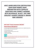 ANCC NURSE EXECUTIVE CERTIFICATION EXAM &vert;EXAM NEWEST EXAM PREPARATION WITH COMPLETE QUESTIONS AND CORRECT ANSWERS WITH RATIONALES &vert; NE-BC&reg; TEST PREP 2026&sol;2027 ALREADY GRADED A&plus;&vert;&vert;BRAND NEW VERSION&excl;&excl;