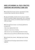 NURS C475 NURSING ALL FILES 4 PRACTICE&NewLine;QUESTIONS AND RATIONALE GUIDE 2026