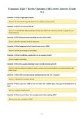 Economics Topic 7 Review Questions with Correct Answers &lpar;Grade&NewLine;A&plus;&rpar;