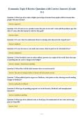 Economics Topic 8 Review Questions with Correct Answers &lpar;Grade&NewLine;A&plus;&rpar;