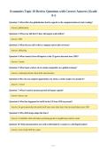 Economics Topic 10 Review Questions with Correct Answers &lpar;Grade&NewLine;A&plus;&rpar;