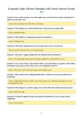 Economics Topic 3 Review Questions with Correct Answers &lpar;Grade&NewLine;A&plus;&rpar;