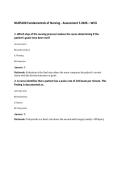 NURS100 Fundamentals of Nursing - Assessment 3 2026 &ndash; WCU