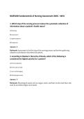 NURS100 Fundamentals of Nursing Assessment 2026 &ndash; WCU&NewLine;