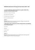 NURS100 Fundamentals of Nursing Final Exam Review 2026 &ndash; WCU