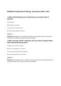NURS100&colon; Fundamentals of Nursing - Assessment 3 2026 &ndash; WCU