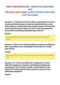 MN551 MIDTERM EXAM - COMPLETE QUESTIONS&NewLine;AND&NewLine;DETAILED SOLUTIONS LATEST UPDATE THIS YEAR&NewLine;JUST RELEASED