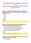 MN568 MIDTERM EXAM - COMPLETE QUESTIONS&NewLine;AND&NewLine;DETAILED SOLUTIONS LATEST UPDATE THIS YEAR&NewLine;JUST RELEASED
