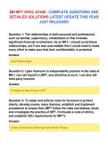 MN MFT ORAL EXAM - COMPLETE QUESTIONS AND&NewLine;DETAILED SOLUTIONS LATEST UPDATE THIS YEAR&NewLine;JUST RELEASED