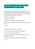 AHA BLS CERTIFICATION EXAM SCRIPT&NewLine;COMPREHENSIVE STUDY GUIDE&NewLine;