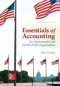 Test Bank For Essentials of Accounting for Governmental and Not-for-Profit Organizations&comma; 13th Edition by Paul A&period; Copley 