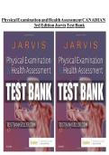Physical Examination & Health Assessment Canadian 3rd Edition &ndash; Jarvis Complete Test Bank &vert; Chapters 1&ndash;31