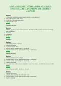 D293 - ASSESSMENT AND LEARNING ANALYTICS&NewLine;UPDATED ACTUAL QUESTIONS AND CORRECT&NewLine;ANSWERS