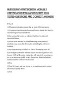 NURS231 PATHOPHYSIOLOGY MODULE 1&NewLine;CERTIFICATION EVALUATION SCRIPT 2026&NewLine;TESTED QUESTIONS AND CORRECT ANSWERS
