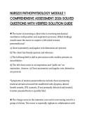 NURS231 PATHOPHYSIOLOGY MODULE 1&NewLine;COMPREHENSIVE ASSESSMENT 2026 SOLVED&NewLine;QUESTIONS WITH VERIFIED SOLUTION GUIDE