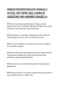 NURS231 PATHOPHYSIOLOGY MODULE 2&NewLine;ACTUAL TEST PAPER 2026 COMPLETE&NewLine;QUESTIONS AND ANSWERS GRADED A&plus;