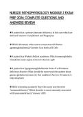 NURS231 PATHOPHYSIOLOGY MODULE 2 EXAM&NewLine;PREP 2026 COMPLETE QUESTIONS AND&NewLine;ANSWERS REVIEW